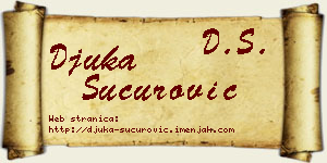 Đuka Šućurović vizit kartica